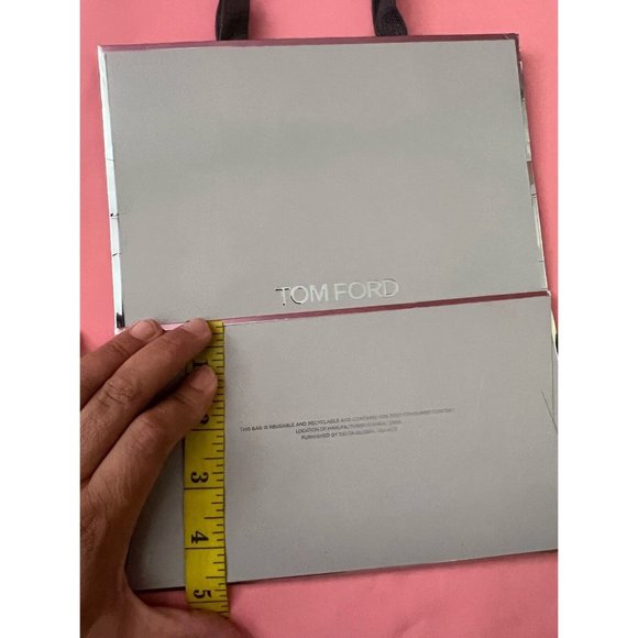 Tom Ford Reusable Shopping Paper Bag Gift Silver 10" x 8.5" x 4.5" - Picture 2 of 8